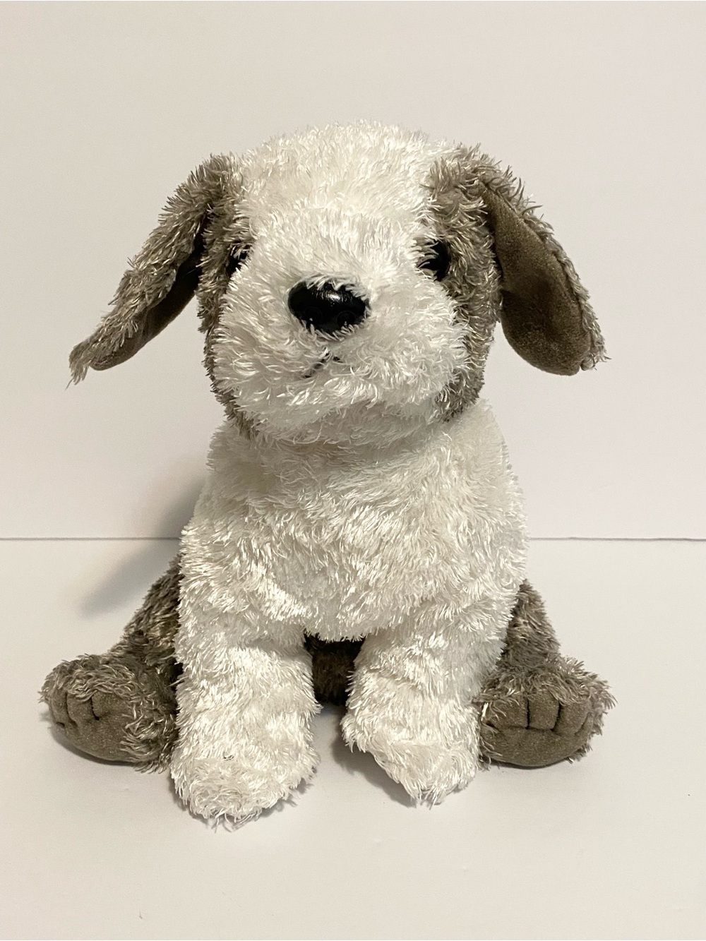 Ty Beanie Buddies Buddy Classic Puppy Dog Plush White Gray Grey 2002 Herder 11"